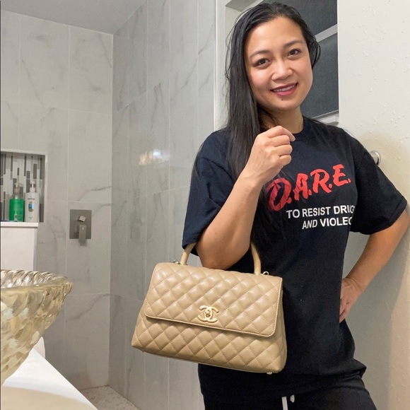 Authentic Medium Coco Handle Chanel Dark Beige - Picture 15 of 15